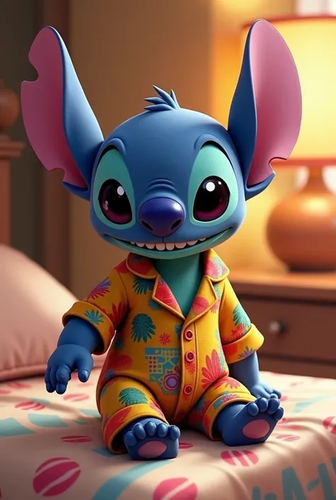 Stitch wearing Bruno Mars pajamas