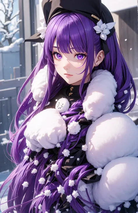 Purple Eyes、Purple Hair、Snow Woman、vtuber
