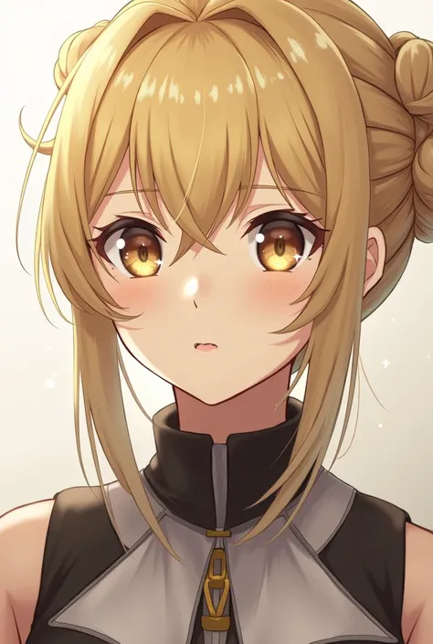 Make SHINOBU from Demon Slayer with light brown eyes and blonde hair
