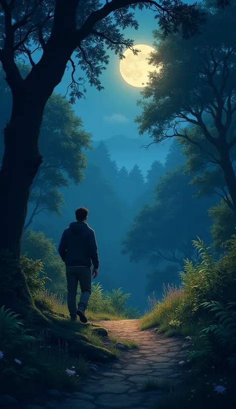 Each night, Pedro went out for a walk along the same path in the forest near his house.. 