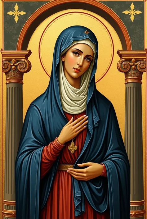 Saint Mary Orthodox icon sister of Saint Anna