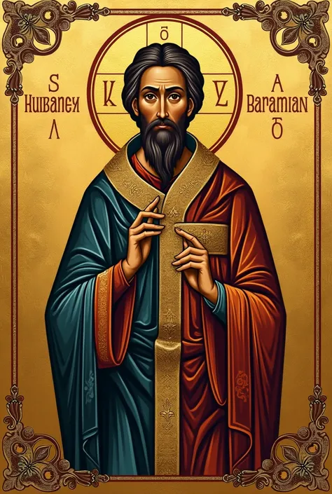 Saint Barachias Orthodox icon, husband of Mary brother in law of Saint Anna