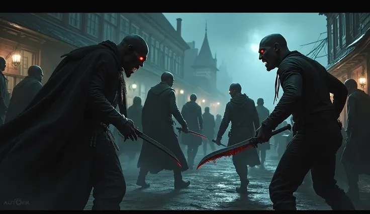 the night Brutal clash between Vampires and Bandits against civilians