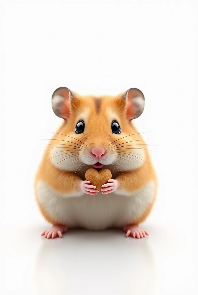 A real hamster on white background