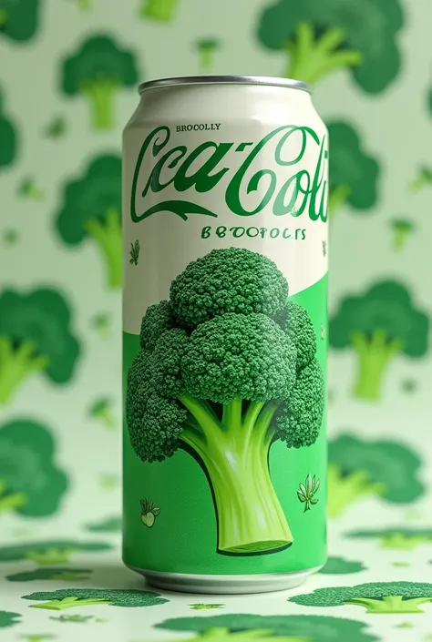 Coca Cola can with broccoli flavor, The can design must have some details referring to Broccoli and must have Broccoli written on the can, in great detail!!!