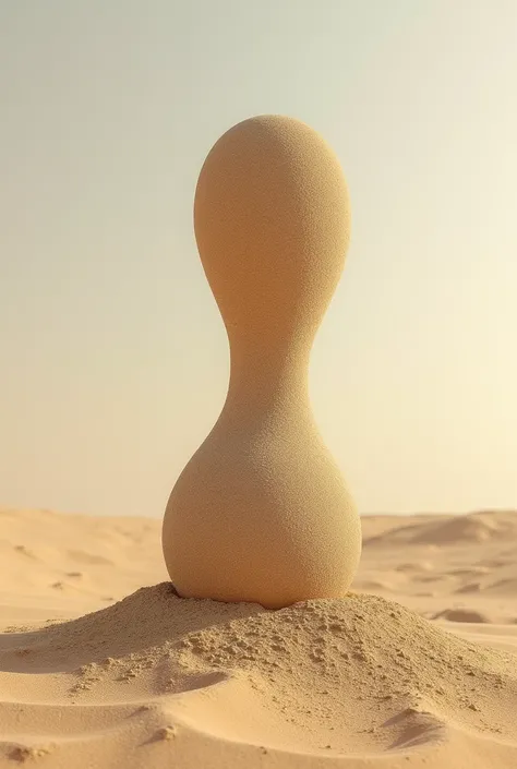 Sand in the shape of a human penis