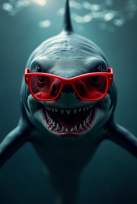 black shark with red juliet glasses 