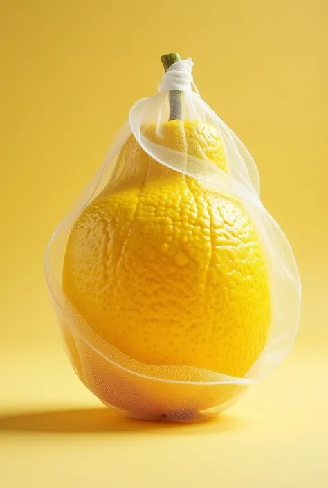 Generates a yellow passion fruit packed in a foam mesh