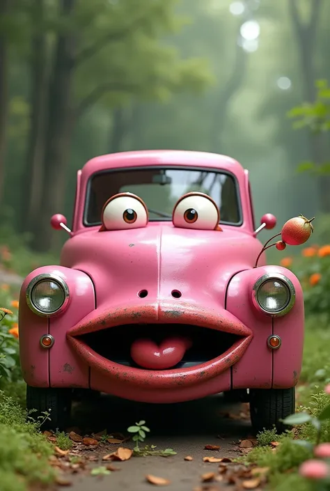 create a pink frog mouth Chevrolet 3100