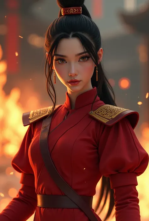 Princess Azula is a 1 black-haired teenager, golden slanted eyes and fair skin. You can see a long black eyeliner on her eyes.. He has an estimated short stature of 1.49 cm o 1.53cm. She is a little shorter than her brother Prince Zuko but a little taller ...