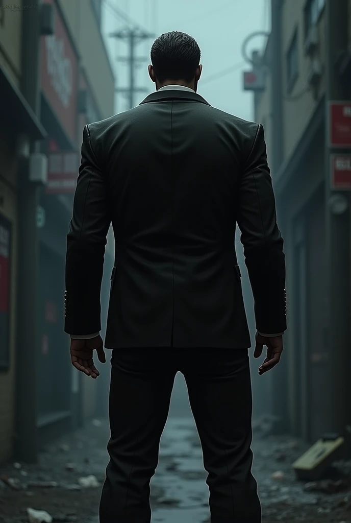 Kiryu Kazuma, standing, back view