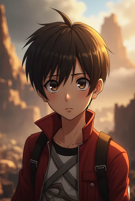 Brown haired boy from attack on titan