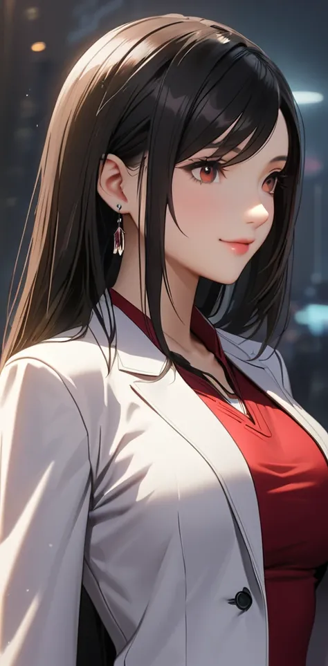 (((((tifa lockhart:1.5))))),((Highest quality、masterpiece、anime style、best quality、high resolution、8k、detailed、ultra-detailed:1.3))、Long legs:1.2, Beautiful woman with perfect figure:1.4、(Smiling:1.2), double eyelid、30-year-old female、((((One Woman,beautif...