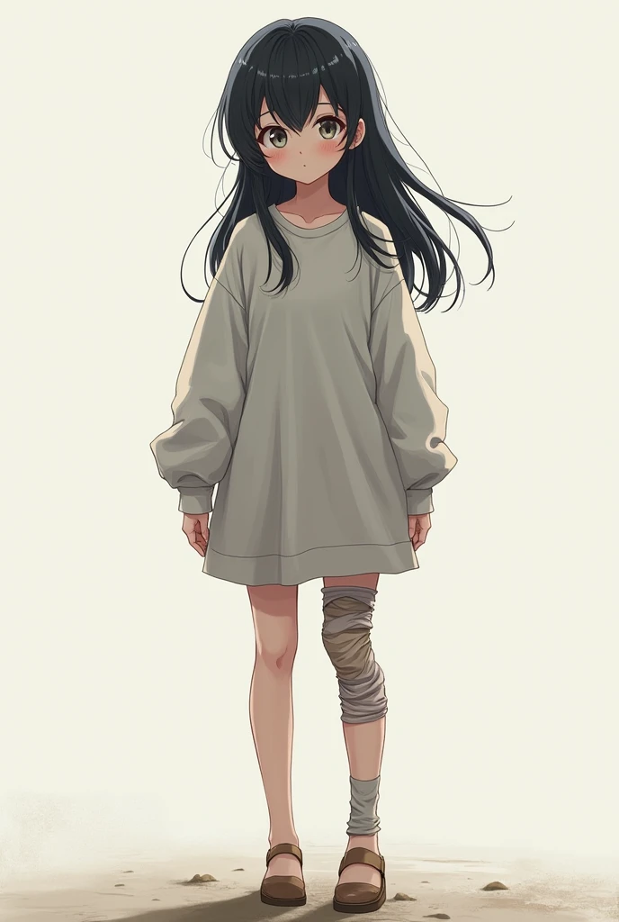 Anime girl with no legs and missing a arm