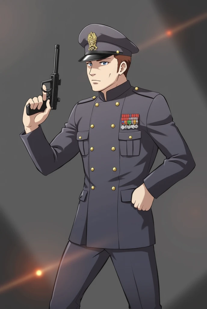 Based on the image you uploaded, This character appears to be a robust looking man, in the early to mid-thirties. He is wearing an impeccable dark blue military uniform with several medals pinned to his chest., meaning your experience and accomplishments. ...