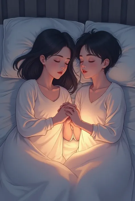 Sleep holding hands