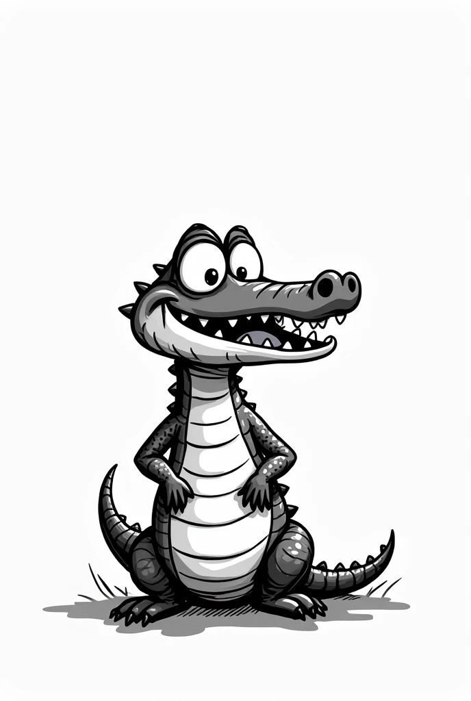 ink crocodile cartoon 