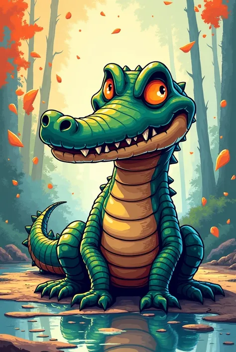 crocodile ink cartoon glich 