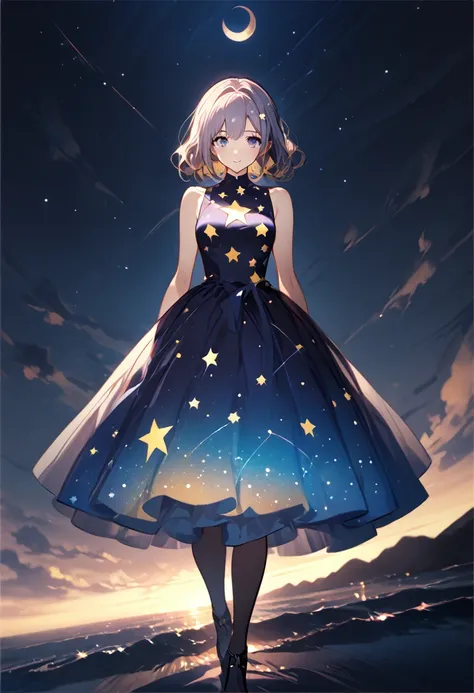 Star and moon themed dress