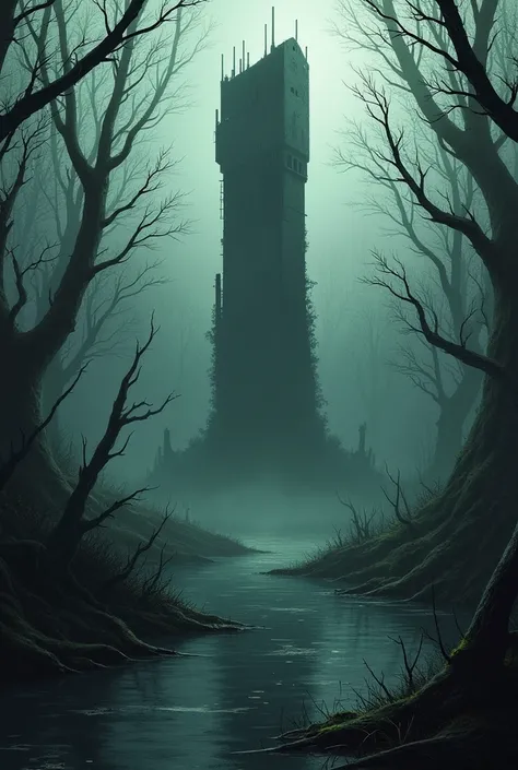 Tower in the black swamp 