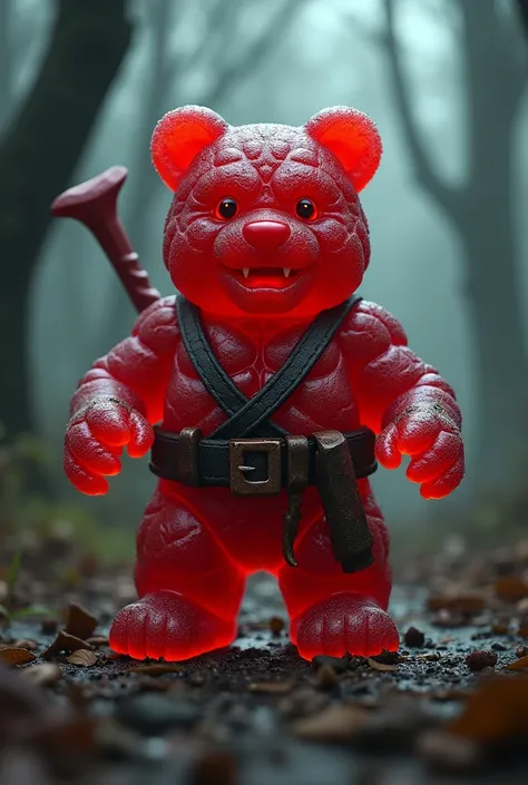 Van Helsing gummy bear, furious warrior