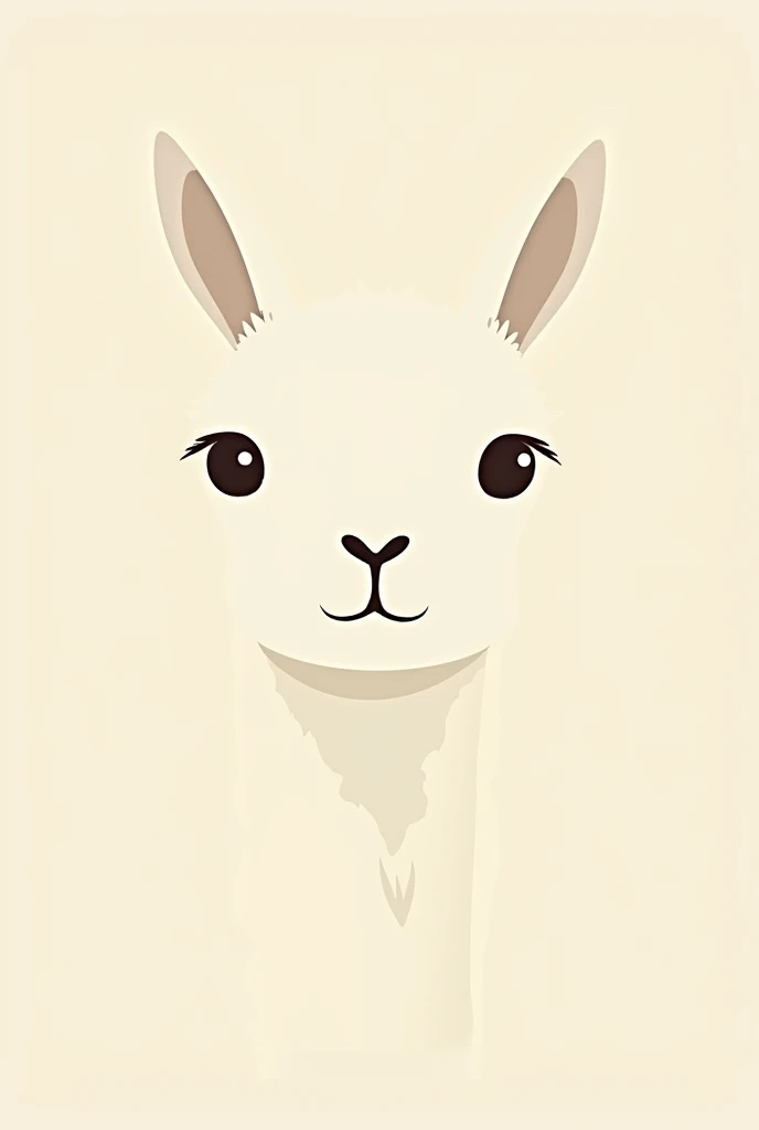 Simple illustration of a llama&#39;s face