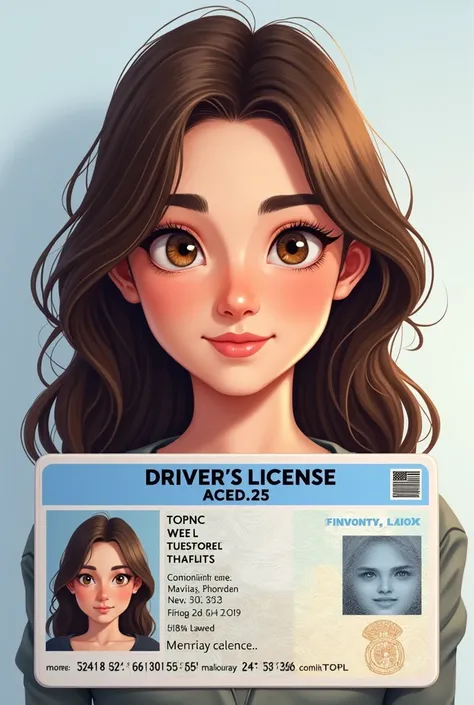 Create a brunette&#39;s driver&#39;s license 