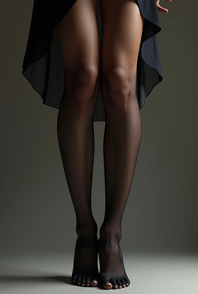  legs and feet with black stockings