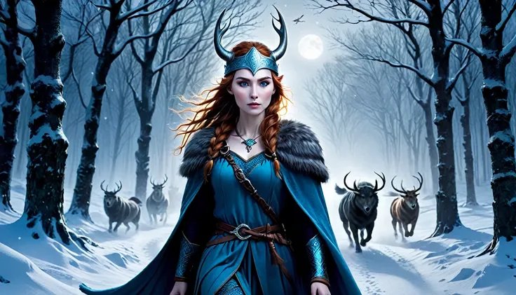 Skadis Hunt, viking theme, viking culture, nordic Snow falls in silence Tracks in the frost Midnight whispers Find what was lost Moonlights calling Through the dark trees Skadis hunting Winds bring her pleas Run Run Run Through the winter night Chase Chase...