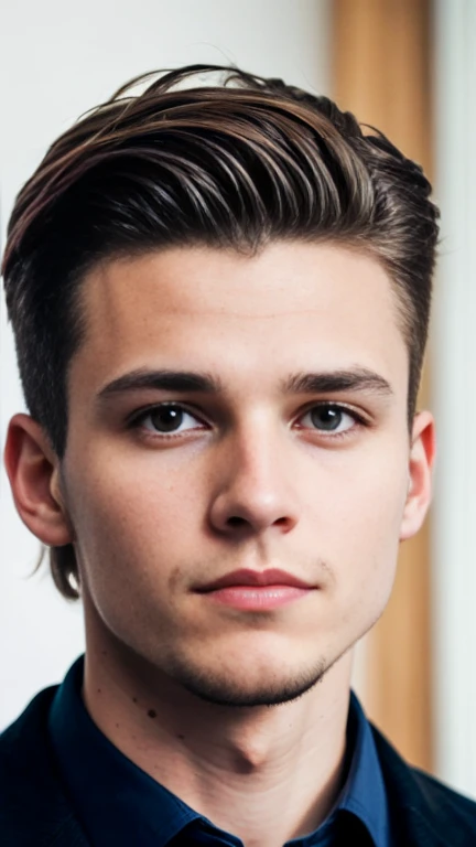  young Lithuanian man focus on face