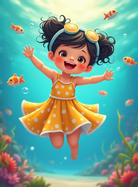 A. Cubby girl wearing swimming dress