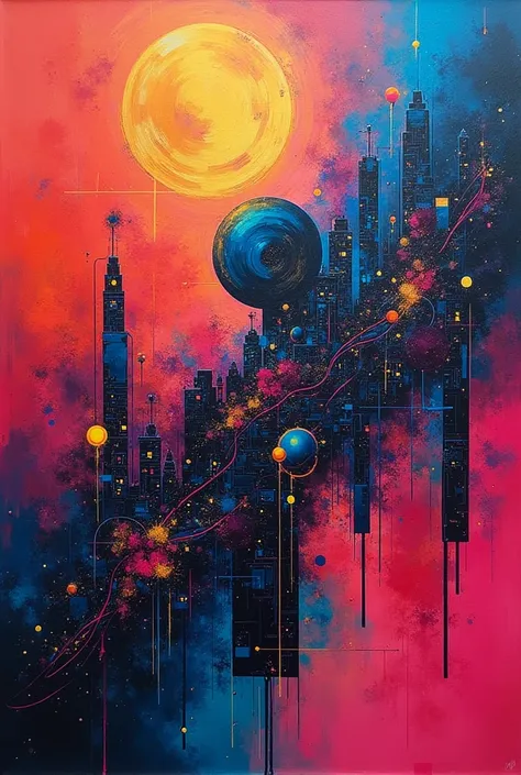 an futuristic Abstract paint