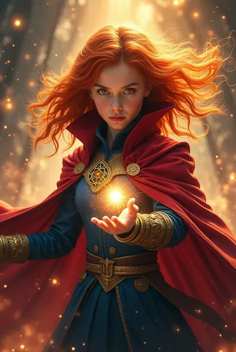 A girl from , redhead who has super powers alongside Doctor Strange. She is his daughter and has the same powers.. 