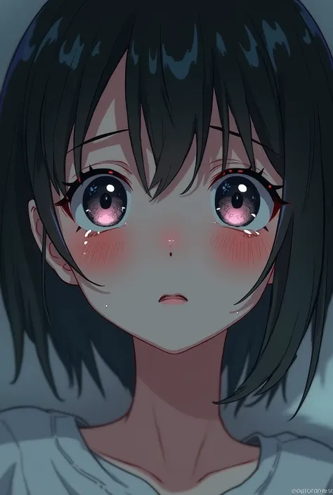 Crying girl in anime 