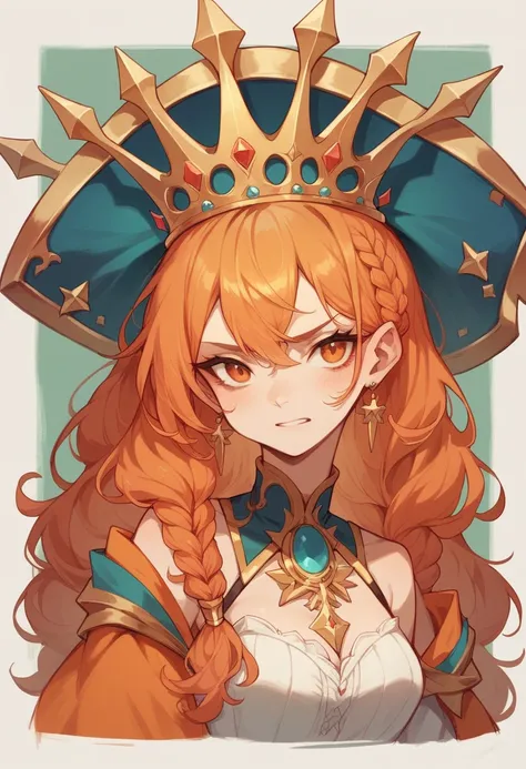 create an orange avatar with a crown