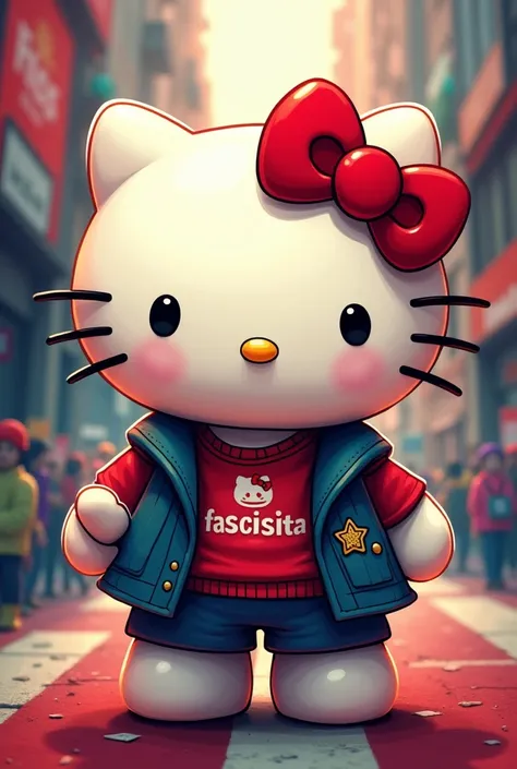 cute antifasciste hello kitty 