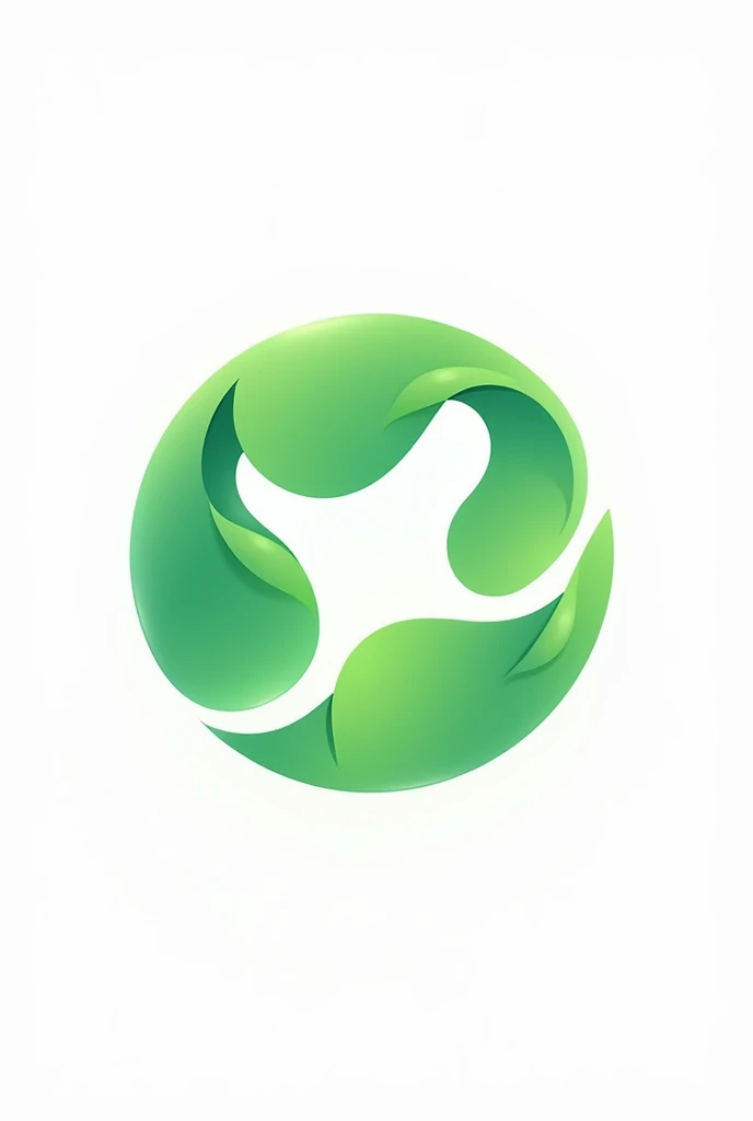 Can you create a logo for an algae project that is green and has a white background, not so simple in the shape of a circle? 