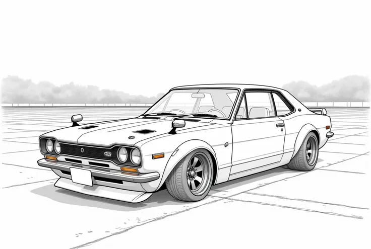 Parker traceable line drawing, air suspension, vacant lot parking lot hakosuka,