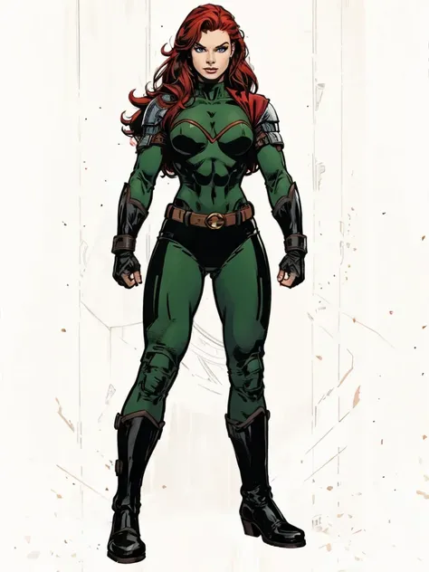 high resolution, red-haired.heroina,dc comics