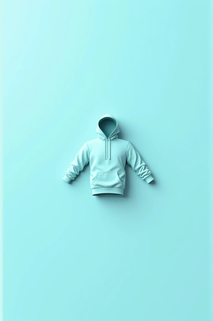 A logo for selling custom t-shirts and sweatshirts with a baby blue background 