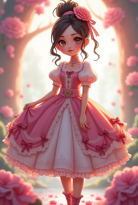 Mandy from the game brawl stars dressed in Lolita style 