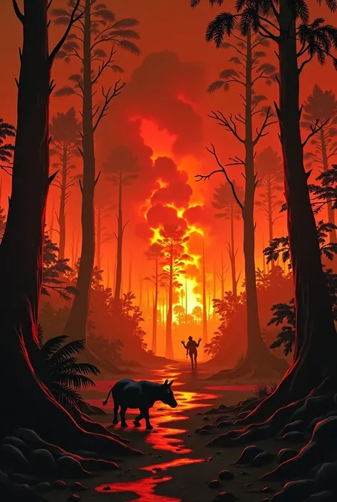 Amazon rainforest on fire 