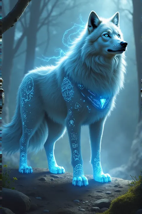 Summoner + Wolf: Create a majestic, ethereal wolf with glowing runes along its fur. This creature can summon spectral wolves to aid it in battle and has the ability to harness elemental powers through its howls.