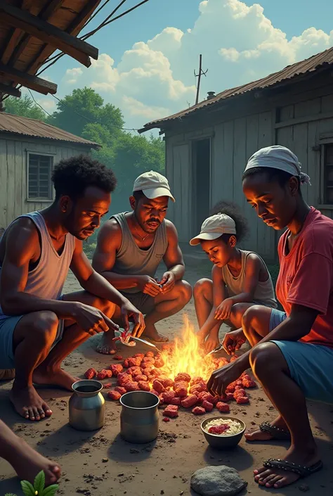  Haitians eating cat