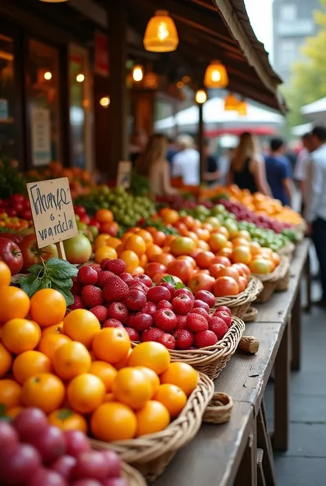 fresh and local fruits, without additives and preservatives, artisanal Urban market and gourmet consumers


