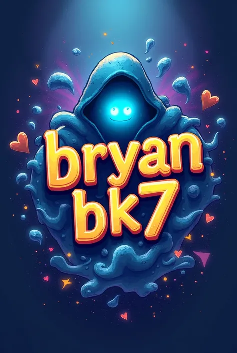 Anime logo with your name on it "BRYANBK7" with the theme of desire "scooby doo " with blue colors, immature, orange and purple