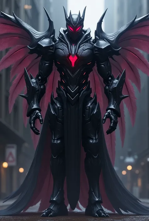 robot: "Nightmare Omega"
1. Visual Appearance:
Dark and ominous style: The Nightmare Omega has a design that reflects its name: a shiny black armor, almost like a polished obsidian, with red and purple metallic touches that shine under the light. Its lines...