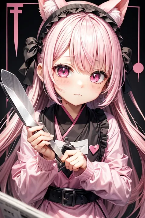 cute, Mental illness, Pink and black, Menhera, jirai kei, bandage, tablet, knife, self-injurious behavior, 病みcute, やみcute