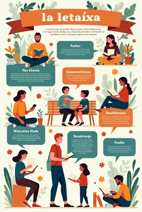 Create an infographic in Spanish about reading