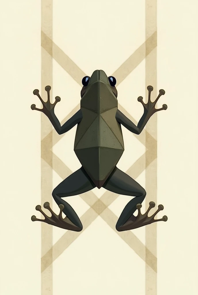 frog drawn with abstract intersection 
